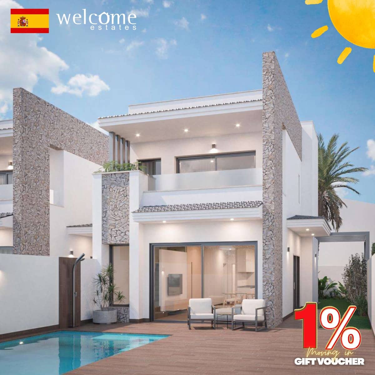 Chalet de 3 habitaciones en San Pedro del Pinatar en venta con piscina - 479.900 € (Ref: 9331989)