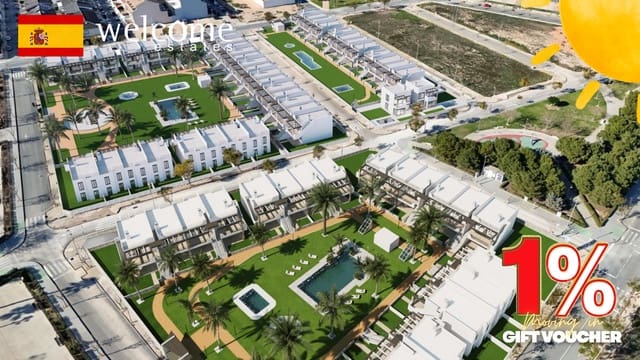 2 makuuhuone Bungalow myytävänä paikassa Pilar de la Horadada ciudad, Pilar de la Horadada mukana uima-altaan - 293 000 € (Ref: 9332001)