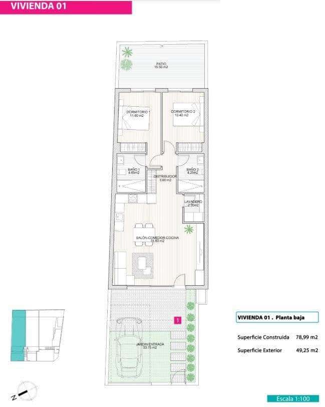 2 camera da letto Bungalow in vendita in Lo Pagan - 258.900 € (Rif: 9332020)