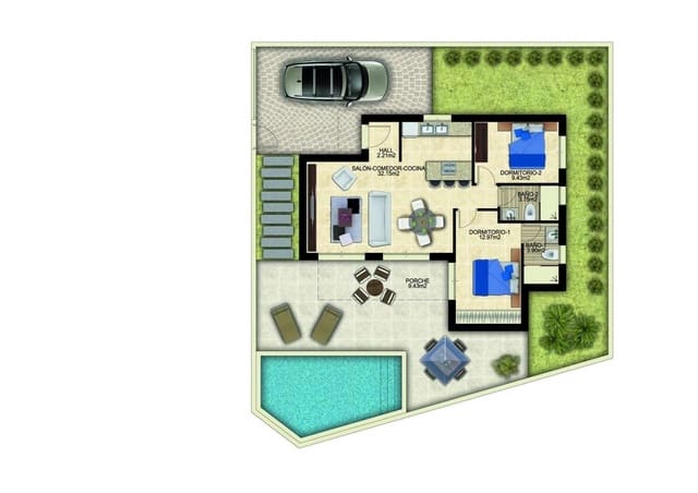 2 soveværelse Villa til salg i Benijófar med swimmingpool - € 453.000 (Ref: 9332056)