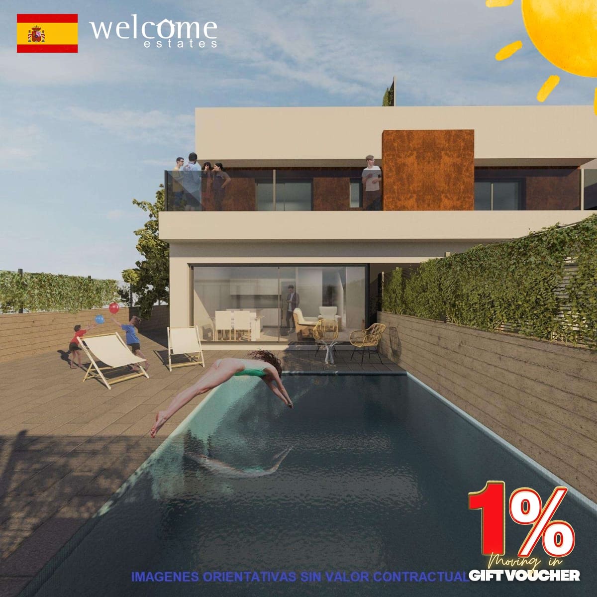 3 soveværelse Byhus til salg i Santiago de la Ribera med swimmingpool - € 425.000 (Ref: 9332070)