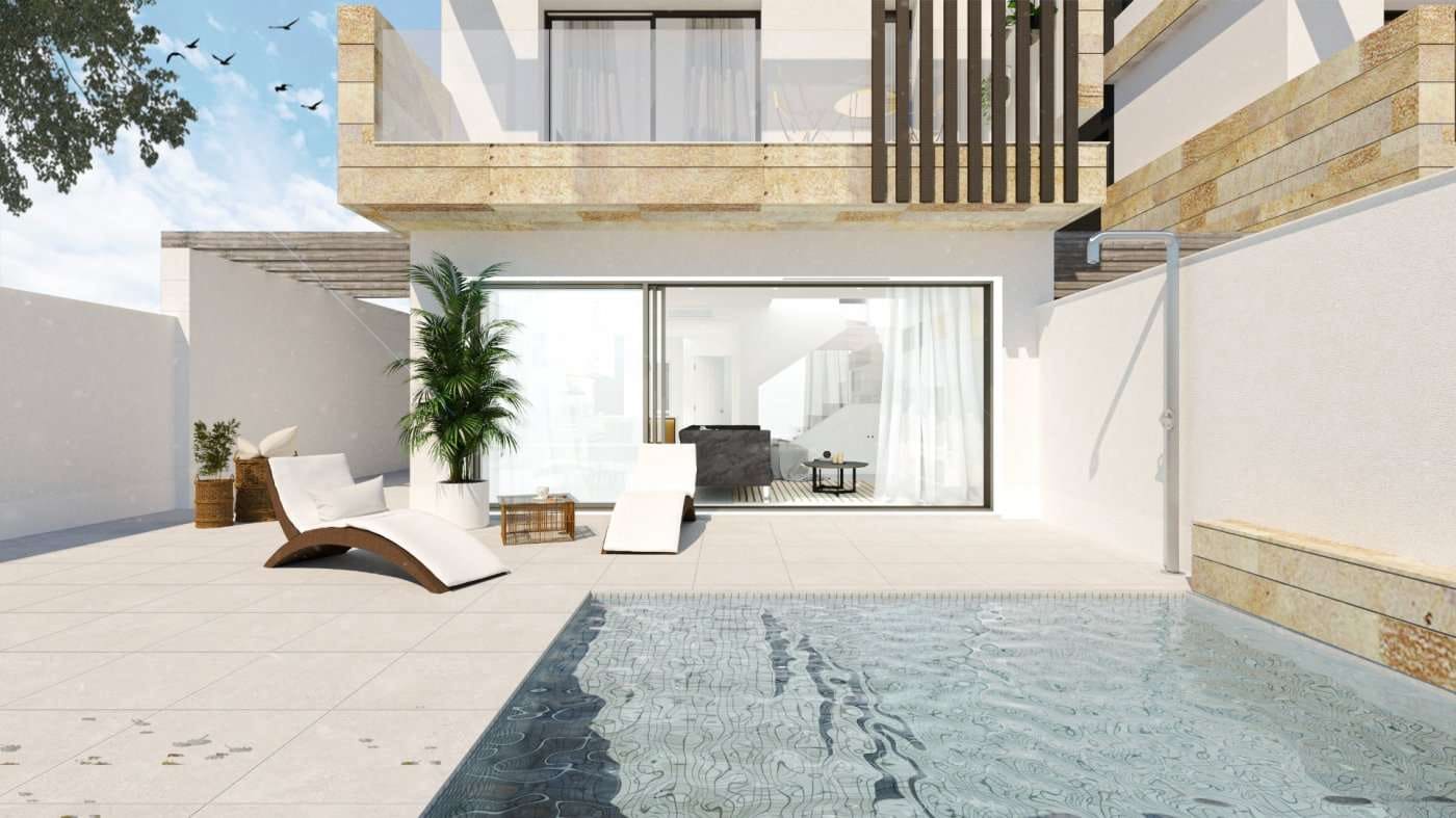 Chalet de 3 habitaciones en San Pedro del Pinatar en venta con piscina - 419.900 € (Ref: 9332079)