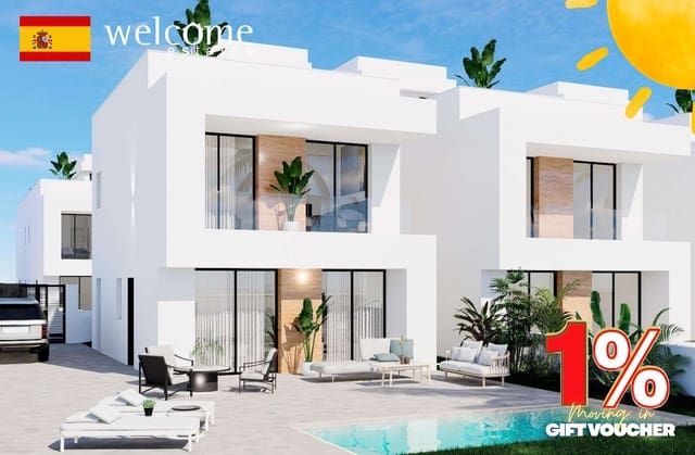 3 soverom Kjedet enebolig til salgs i La Zenia, Orihuela med svømmebasseng - € 495 000 (Ref: 9332091)