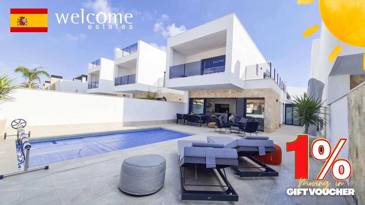 3 sovrum Semi-fristående Villa till salu i San Pedro del Pinatar med pool - 439 000 € (Ref: 9332136)