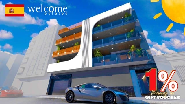 Apartamento de 3 habitaciones en Las Piscinas Naturales, Torrevieja en venta con piscina - 365.000 € (Ref: 9332157)