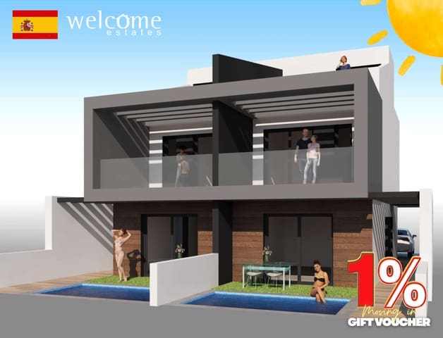 3 bedroom Semi-detached Villa for sale in Santiago de la Ribera, San Javier with pool - € 400,000 (Ref: 9332163)