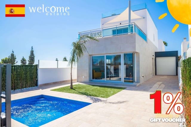 3 chambre Villa/Maison à vendre à Las Lomas de Rame - Bahía Bella, Los Alcázares avec piscine - 445 000 € (Ref: 9332210)