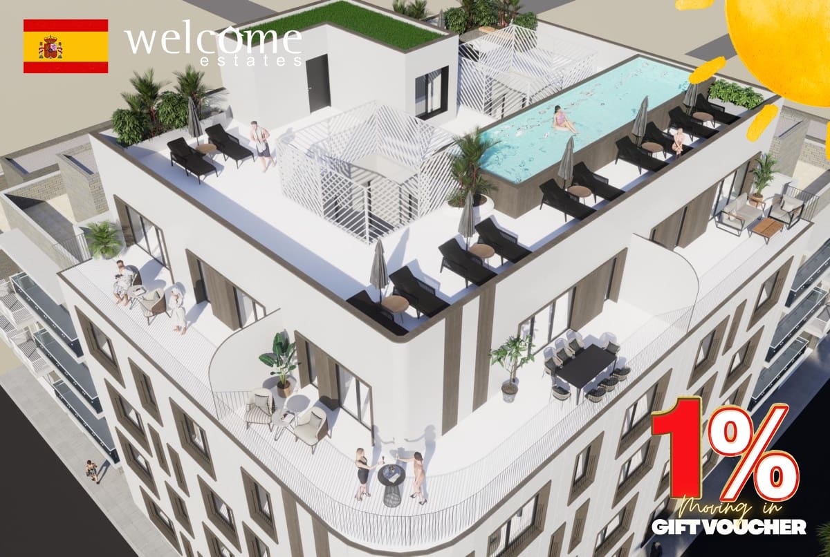 Apartamento de 2 habitaciones en Torrevieja en venta con piscina - 350.000 € (Ref: 9332226)