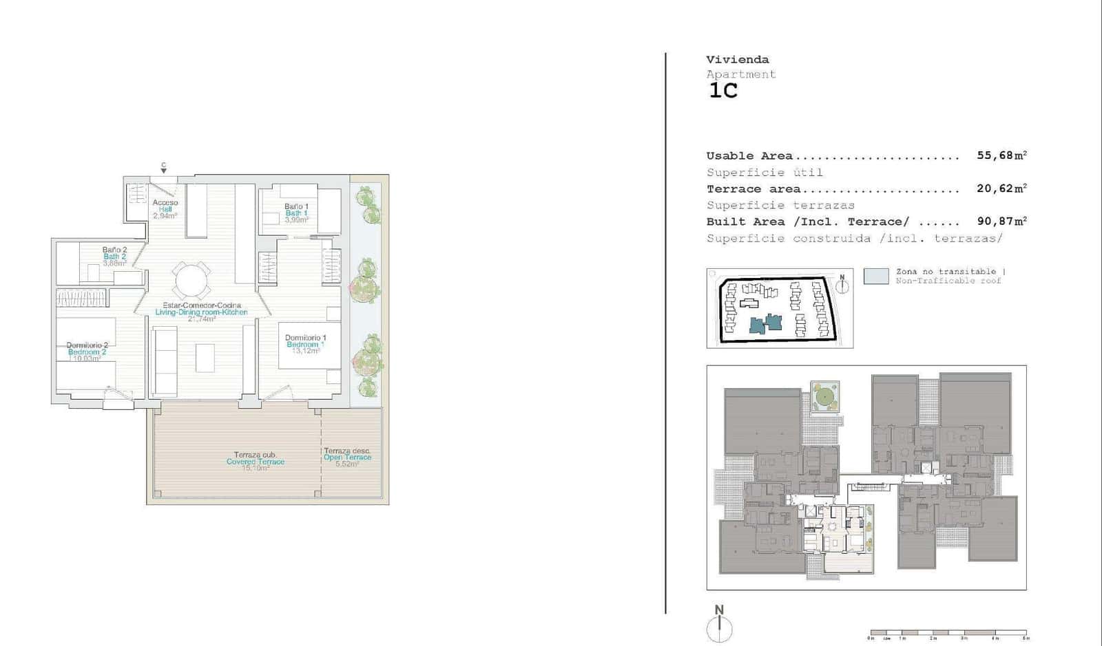 2 bedroom Apartment for sale in El Vergel / Verger with pool - € 307,000 (Ref: 9332247)