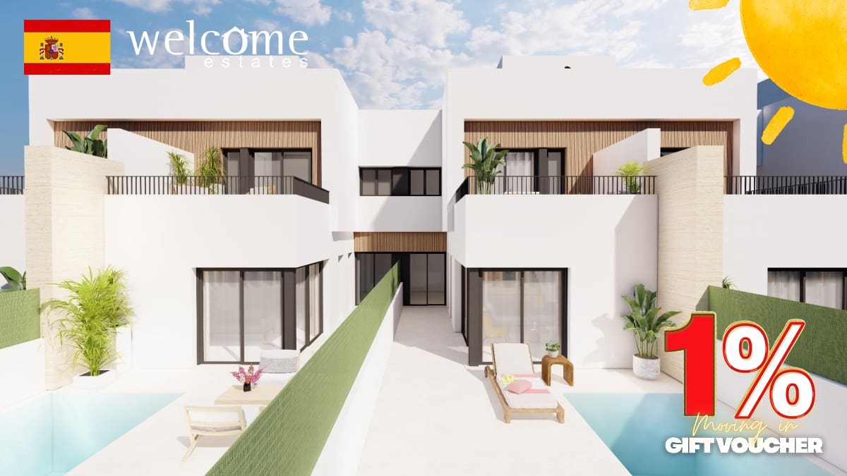 3 bedroom Semi-detached Villa for sale in Santiago de la Ribera with pool - € 379,000 (Ref: 9332271)