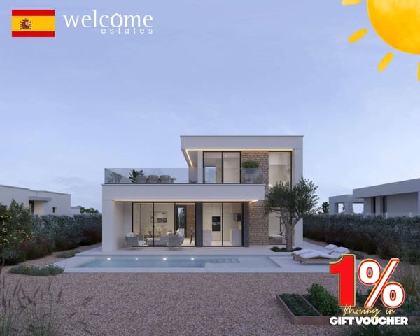 Chalet de 3 habitaciones en Hacienda del Alamo, Fuente Alamo de Murcia en venta con piscina - 475.420 € (Ref: 9332328)