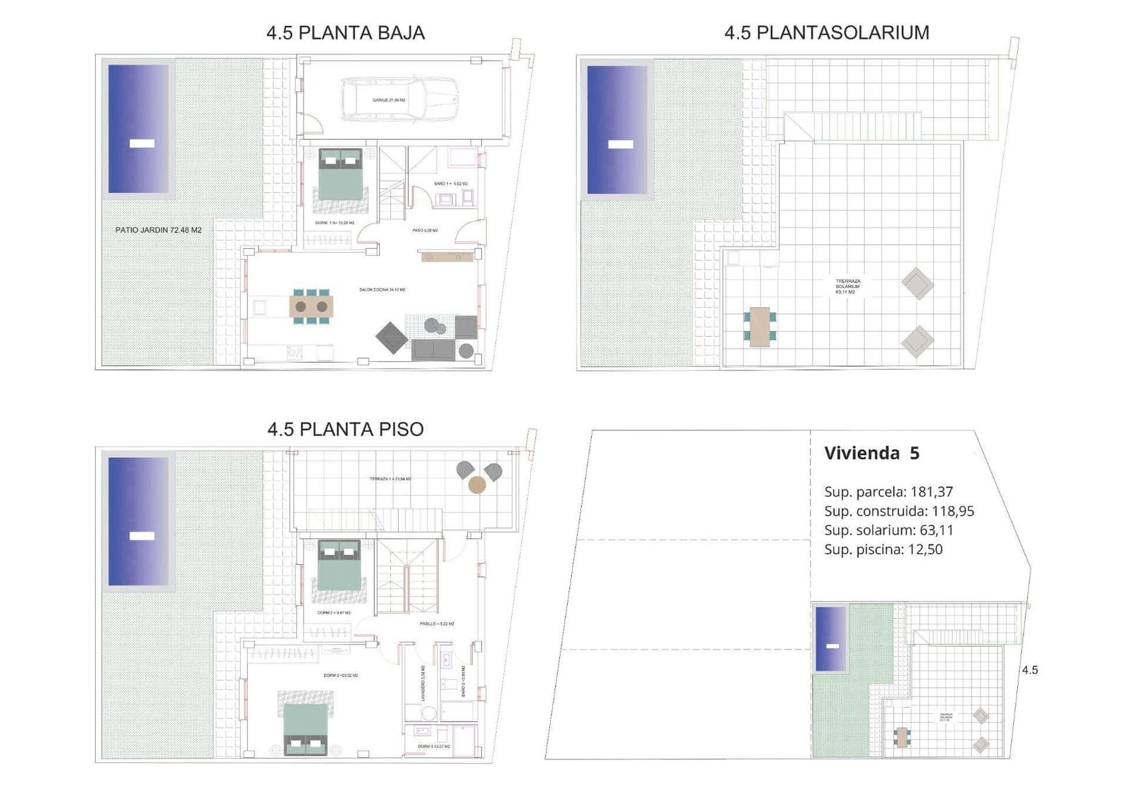 3 soverom Villa til salgs i Los Belones med svømmebasseng - € 355 000 (Ref: 9332374)