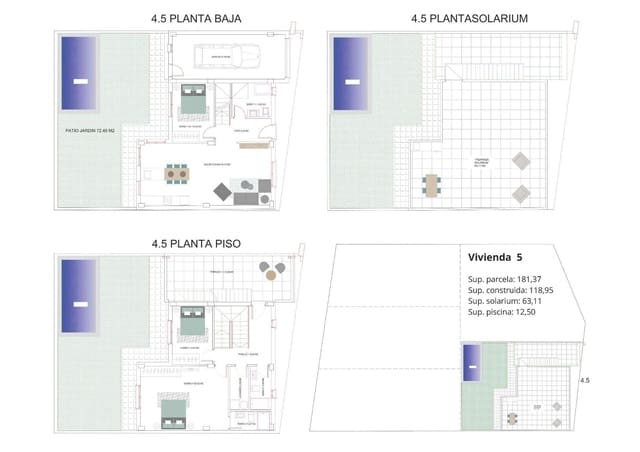 3 bedroom Villa for sale in Los Belones, Cartagena with pool - € 355,000 (Ref: 9332374)