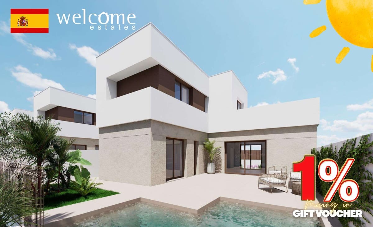 Chalet de 3 habitaciones en Los Alcázares en venta con piscina - 429.000 € (Ref: 9332382)