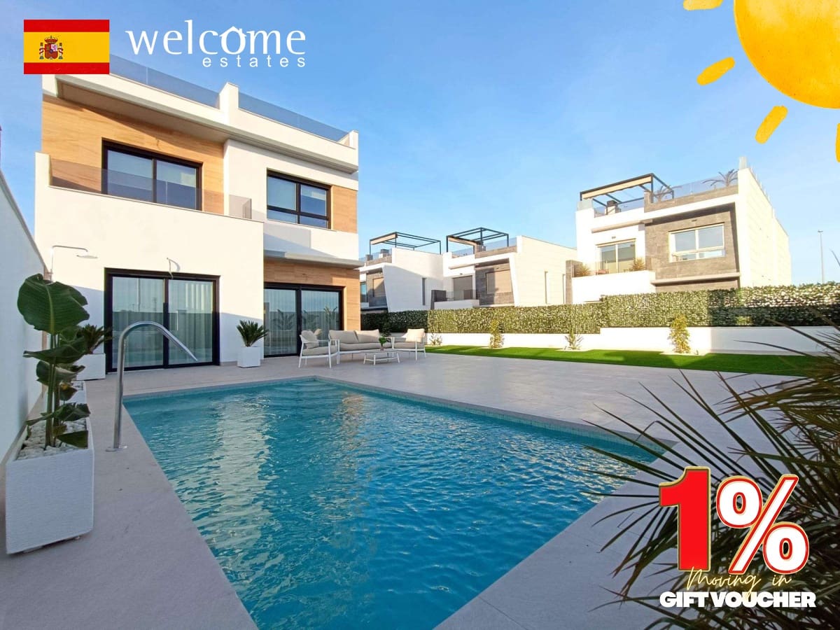 3 soveværelse Semi-Rækkehus til salg i Benijofar med swimmingpool - € 449.000 (Ref: 9332582)