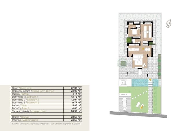 3 Zimmer Villa zu verkaufen in La Marina mit Pool - 660.000 € (Ref: 9345667)