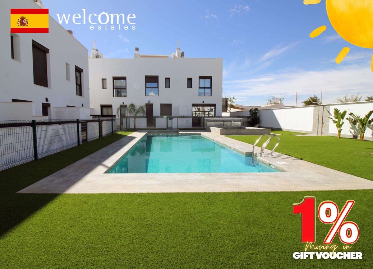 3 bedroom Townhouse for sale in Pilar de la Horadada with pool - € 344,900 (Ref: 9396823)