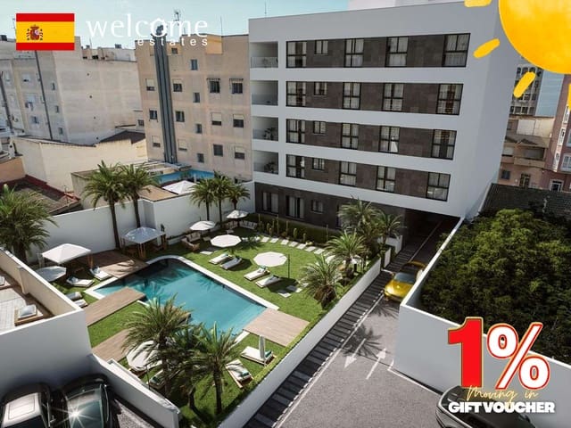 2 chambre Appartement à vendre à Zona Pueblo, Guardamar del Segura avec piscine - 269 000 € (Ref: 9410076)