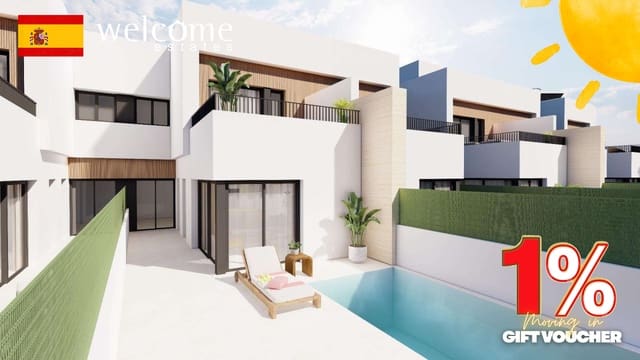 3 bedroom Semi-detached Villa for sale in Santiago de la Ribera, San Javier with pool - € 369,000 (Ref: 9473402)