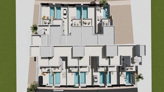 3 chambre Villa/Maison Semi-Mitoyenne à vendre à Santiago de la Ribera, San Javier avec piscine - 369 000 € (Ref: 9473402)