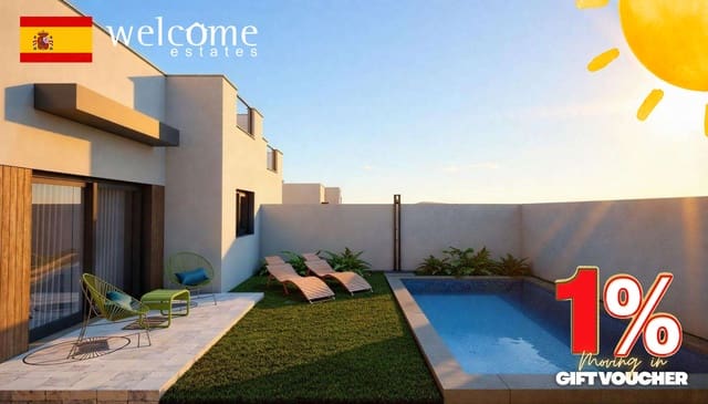 3 soverom Kjedet enebolig til salgs i Mazarrón ciudad, Mazarrón med svømmebasseng garasje - € 239 900 (Ref: 9523246)