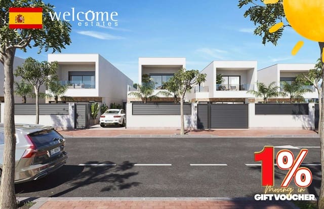 3 chambre Villa/Maison Semi-Mitoyenne à vendre à San Pedro del Pinatar ciudad, San Pedro del Pinatar avec piscine garage - 410 000 € (Ref: 9571582)