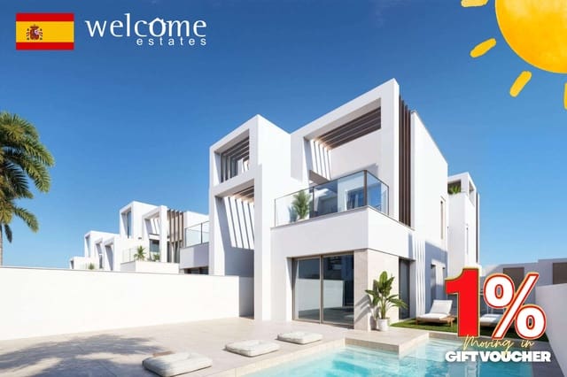 3 soveværelse Semi-Rækkehus til salg i Las Lomas de Rame - Bahía Bella, Los Alcázares med swimmingpool garage - € 439.000 (Ref: 9667008)