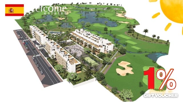 2 makuuhuone Huoneisto myytävänä paikassa Las Lomas de Rame - Bahía Bella, Los Alcázares mukana uima-altaan 
autotalli - 320 000 € (Ref: 9715337)