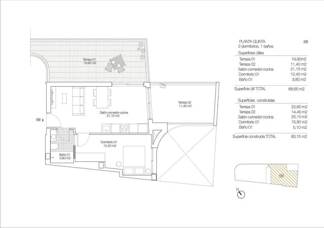 1 bedroom Apartment for sale in Playa de los Locos, Torrevieja with pool - € 425,950 (Ref: 9722637)