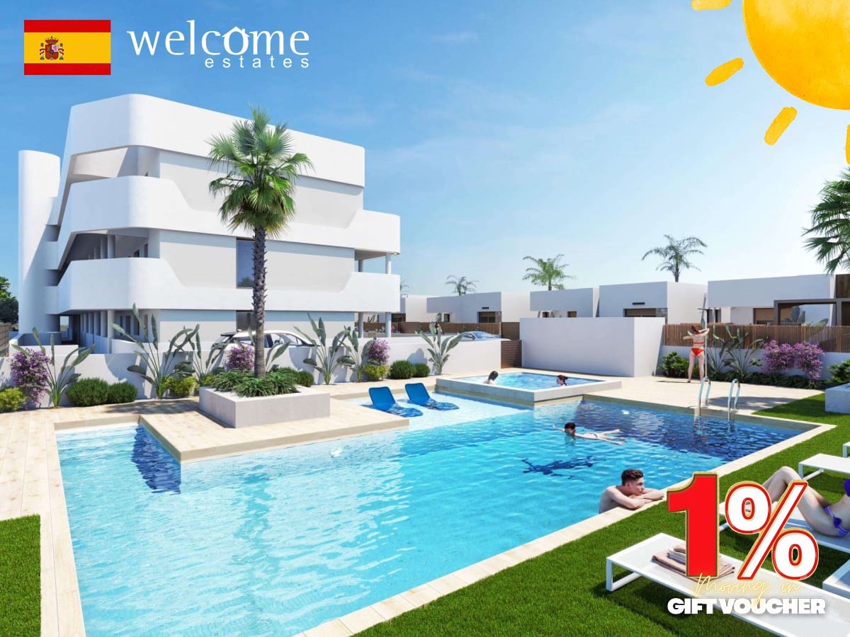 2 soveværelse Lejlighed til salg i Los Alcazares med swimmingpool garage - € 269.000 (Ref: 9784432)