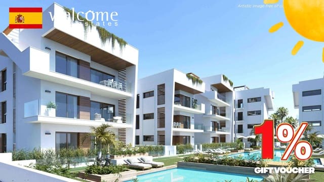 2 soveværelse Lejlighed til salg i Los Narejos, Los Alcázares med swimmingpool garage - € 349.000 (Ref: 9793432)