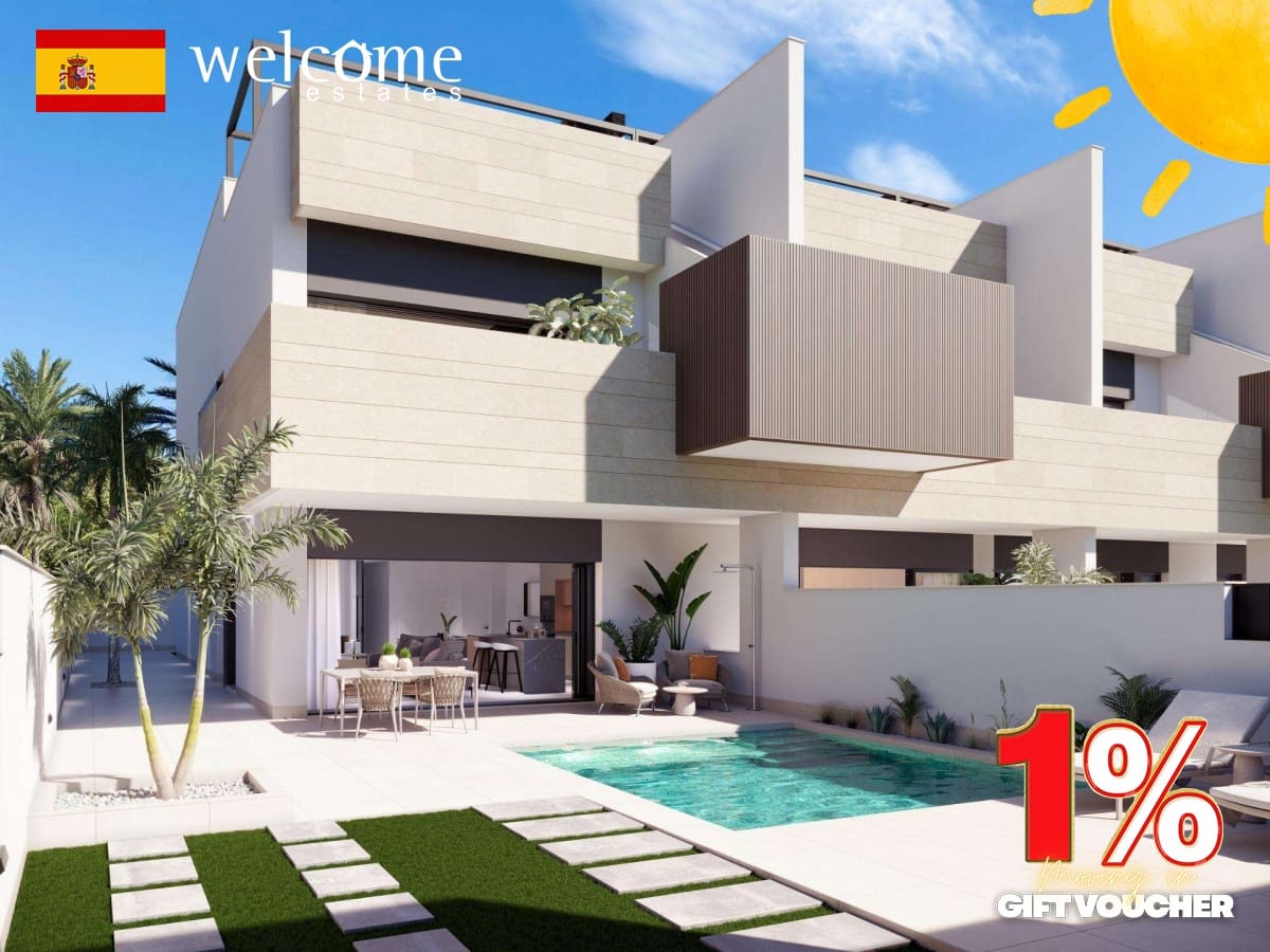 3 soveværelse Bungalow til salg i Pilar de la Horadada med swimmingpool garage - € 459.000 (Ref: 9862203)