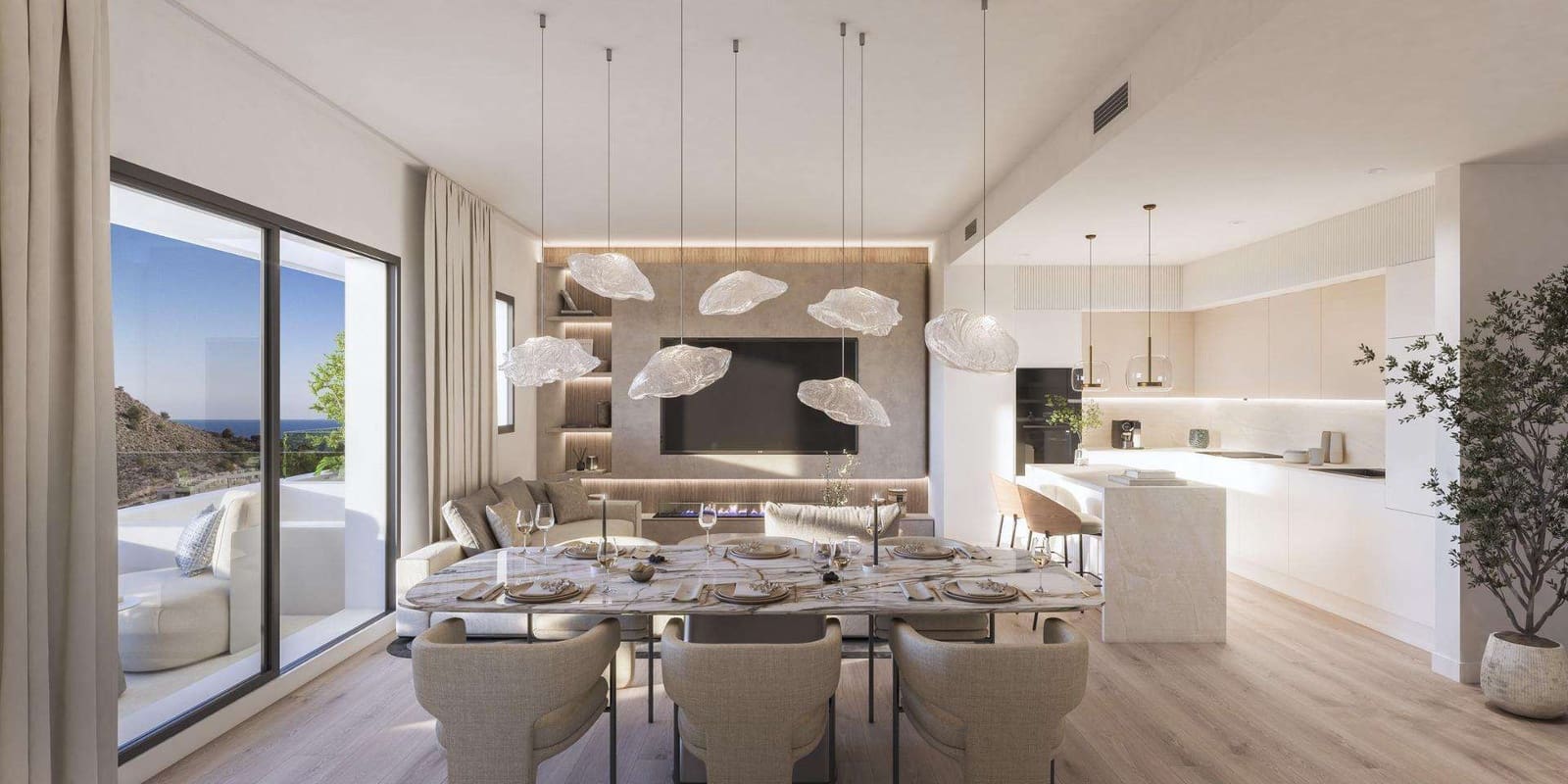 2 makuuhuone Huoneisto myytävänä paikassa La Villajoyosa / Vila Joiosa mukana uima-altaan 
autotalli - 424 000 € (Ref: 9880013)