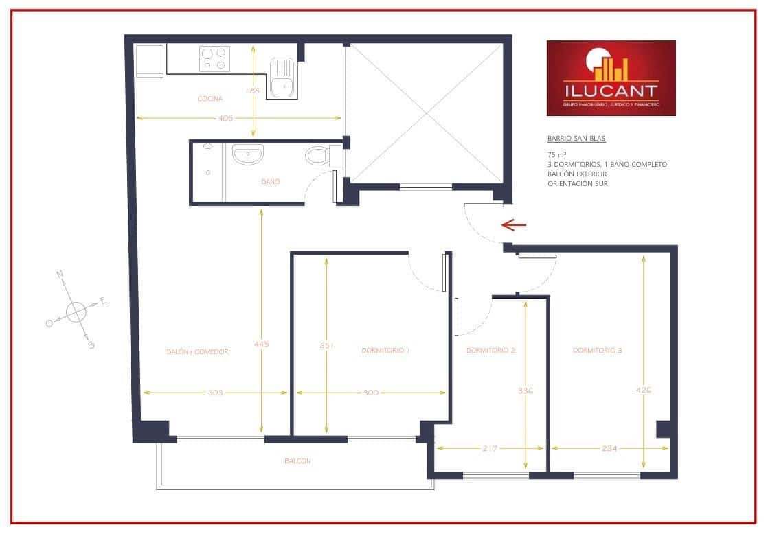 3 soveværelse Lejlighed til salg i Alicante by - € 159.000 (Ref: 9303421)