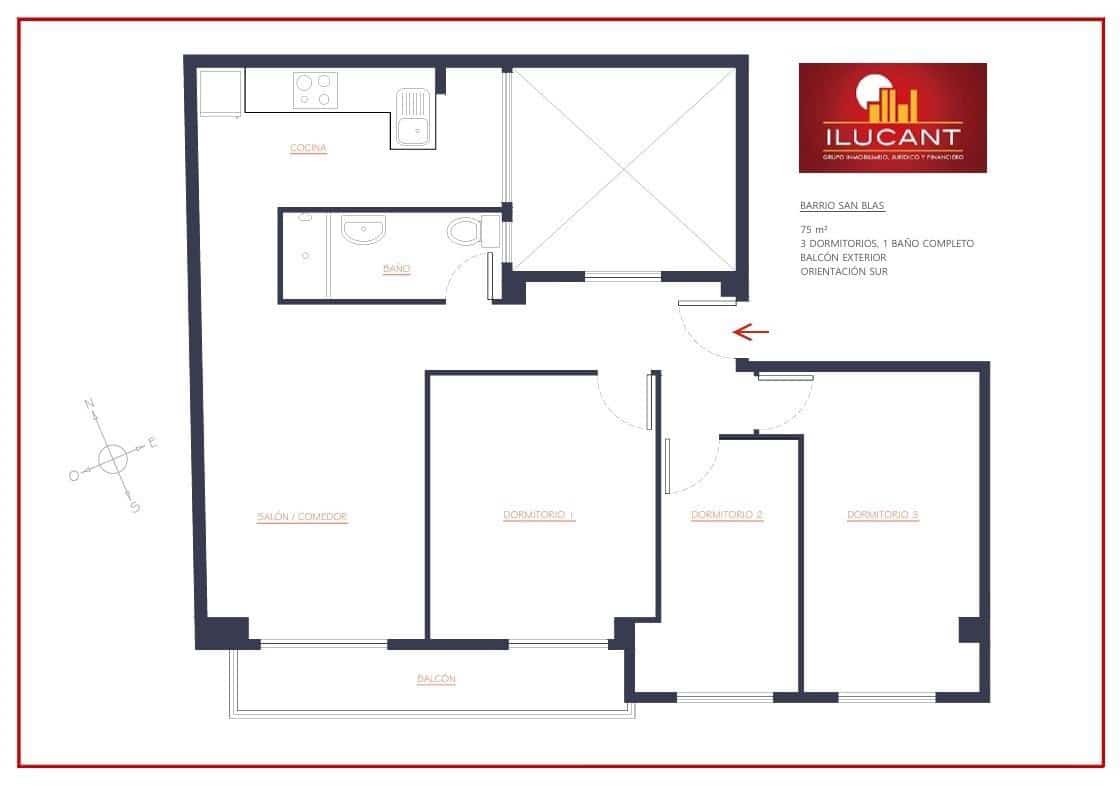 3 soveværelse Lejlighed til salg i Alicante by - € 159.000 (Ref: 9303421)