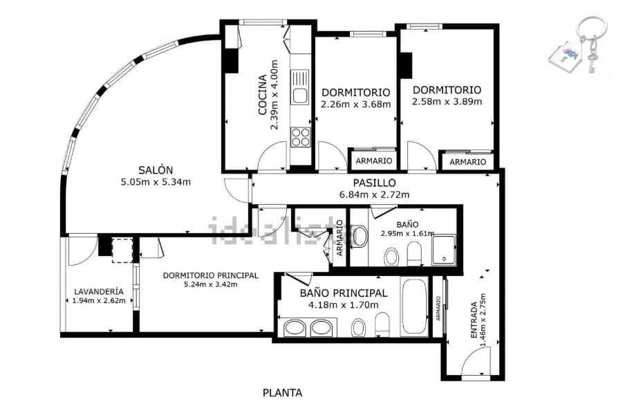 3 camera da letto Appartamento sulla Spiaggia in vendita in Torrevieja - 209.900 € (Rif: 9475357)
