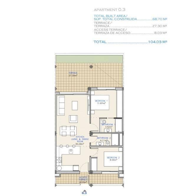 2 Zimmer Apartment zu verkaufen in Los Alcazares mit Pool - 275.000 € (Ref: 9614360)