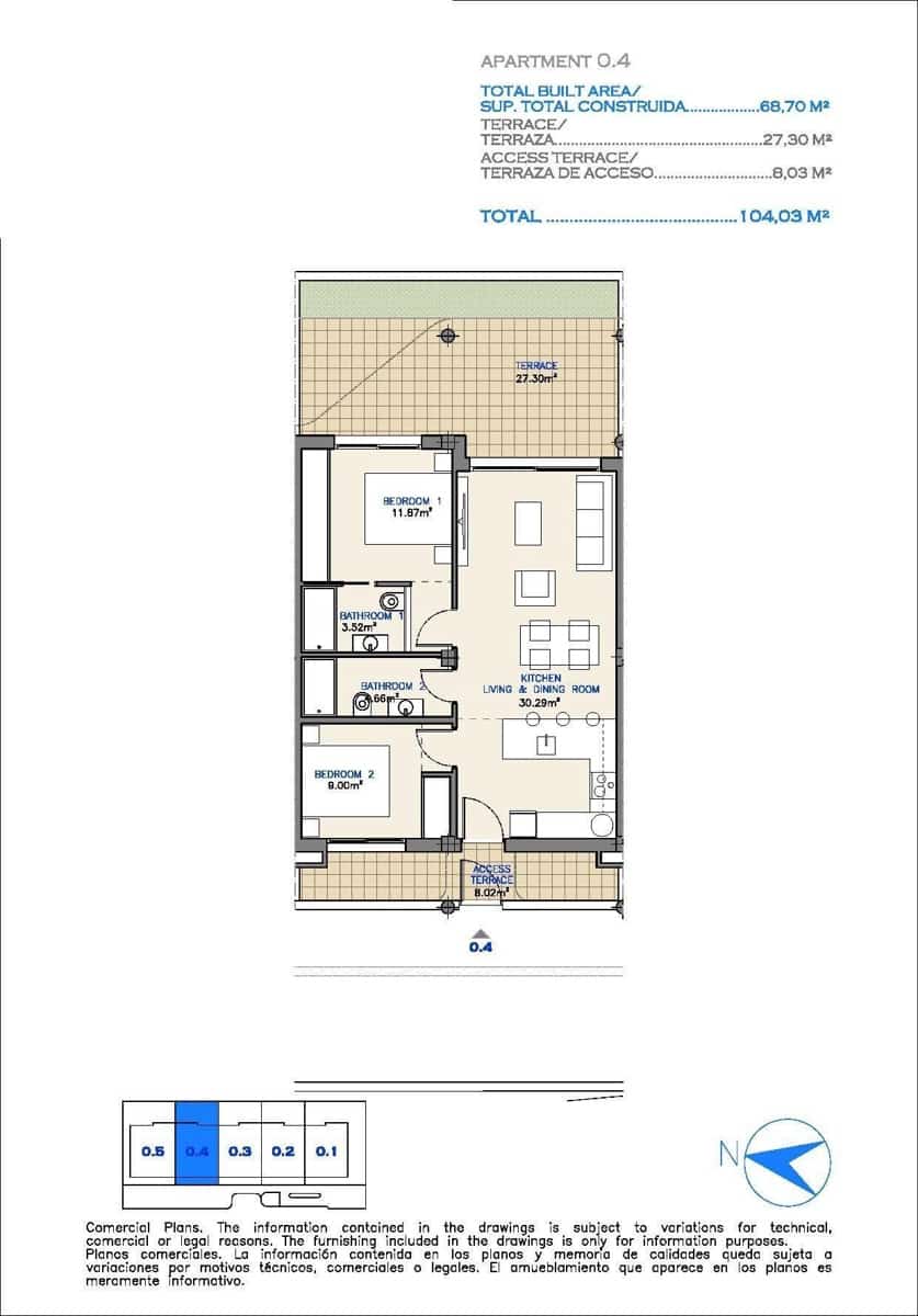 2 Zimmer Apartment zu verkaufen in Los Alcazares mit Pool - 275.000 € (Ref: 9614360)