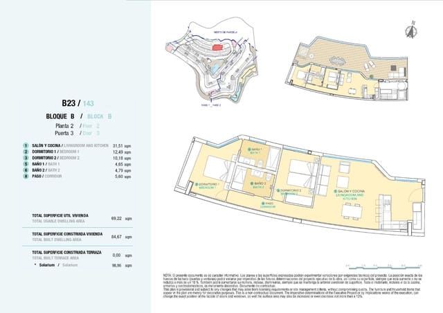 2 sypialnia Penthouse na sprzedaż w Los Collados - Los Geraneos, Aguilas z basenem - 457 000 € (Ref: 9643409)