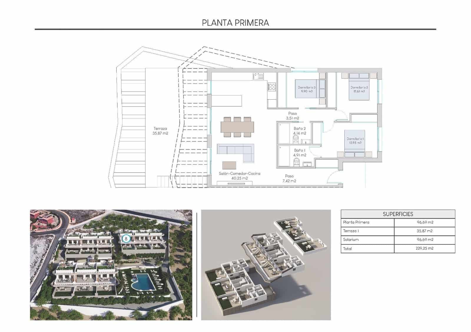 3 slaapkamer Villa te koop in Finestrat met zwembad - € 482.400 (Ref: 9643468)