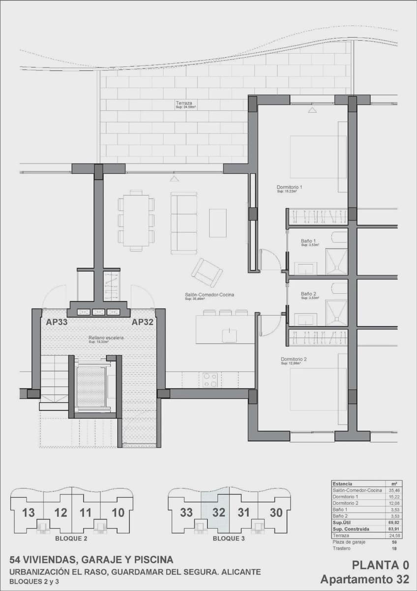 2 soverom Leilighet til salgs i Guardamar del Segura med svømmebasseng - € 308 900 (Ref: 10012984)