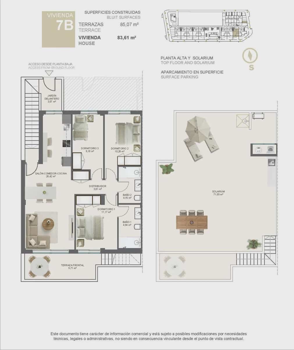 3 Zimmer Bungalow zu verkaufen in Pilar de la Horadada mit Pool Garage - 355.000 € (Ref: 10012985)