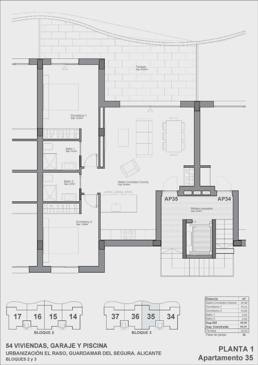 2 soveværelse Lejlighed til salg i Guardamar del Segura med swimmingpool - € 296.900 (Ref: 10012987)