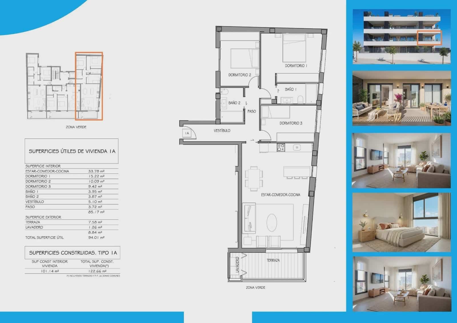 3 sypialnia Apartament na sprzedaż w Benijofar z basenem garażem - 396 900 € (Ref: 10012994)