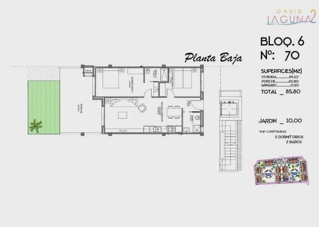 2 slaapkamer Appartement te koop in El Raso, Guardamar del Segura met zwembad garage - € 227.000 (Ref: 10026968)