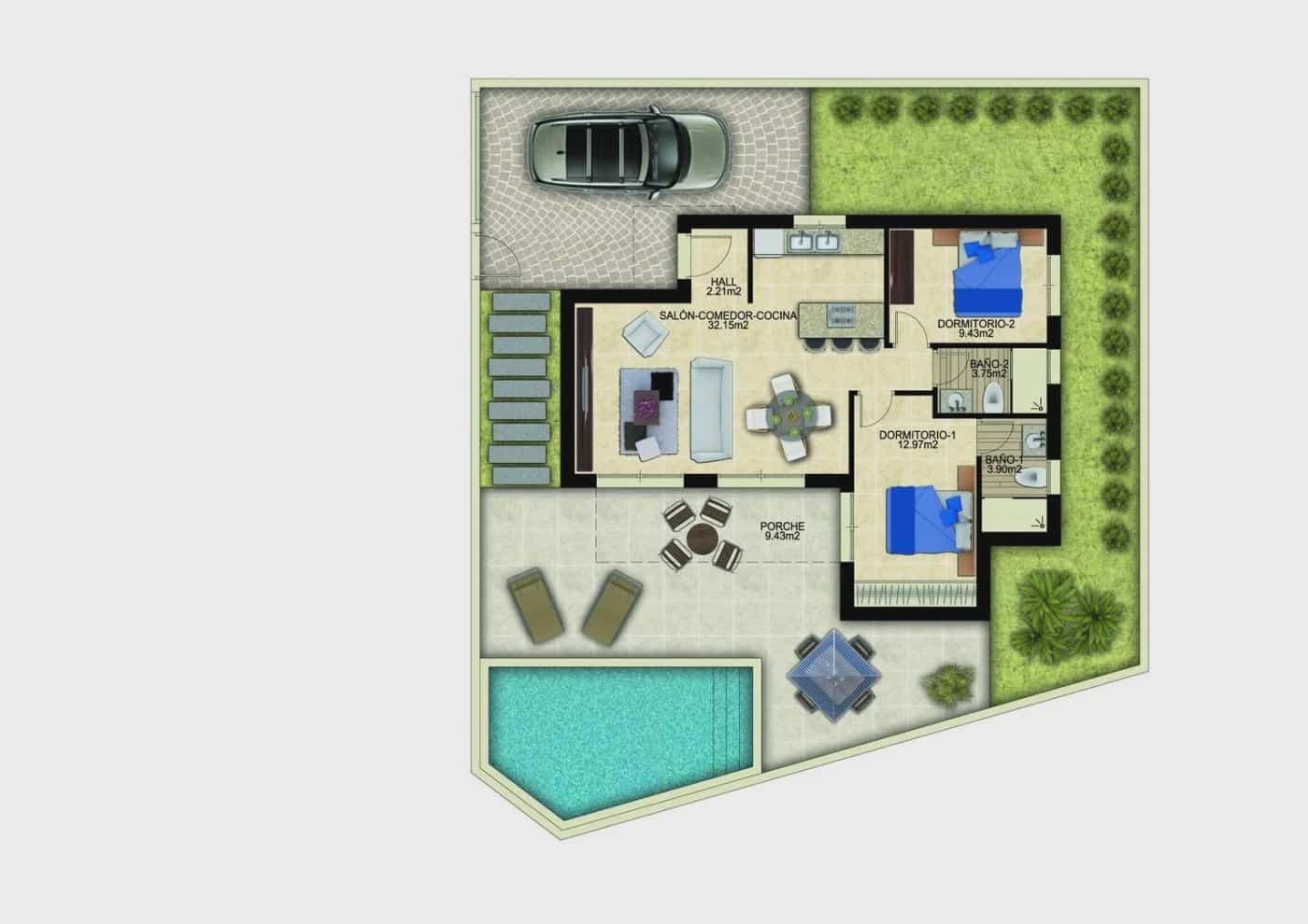 2 sypialnia Willa na sprzedaż w Benijofar z basenem garażem - 525 000 € (Ref: 9961257)