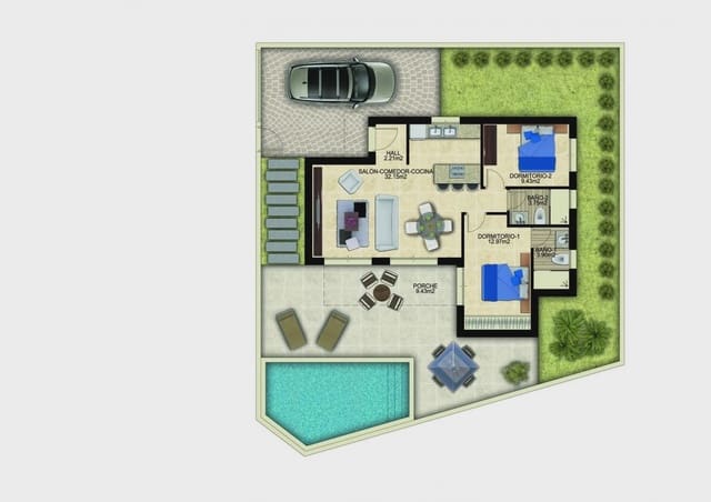 2 sypialnia Willa na sprzedaż w Benijófar z basenem garażem - 525 000 € (Ref: 9961257)