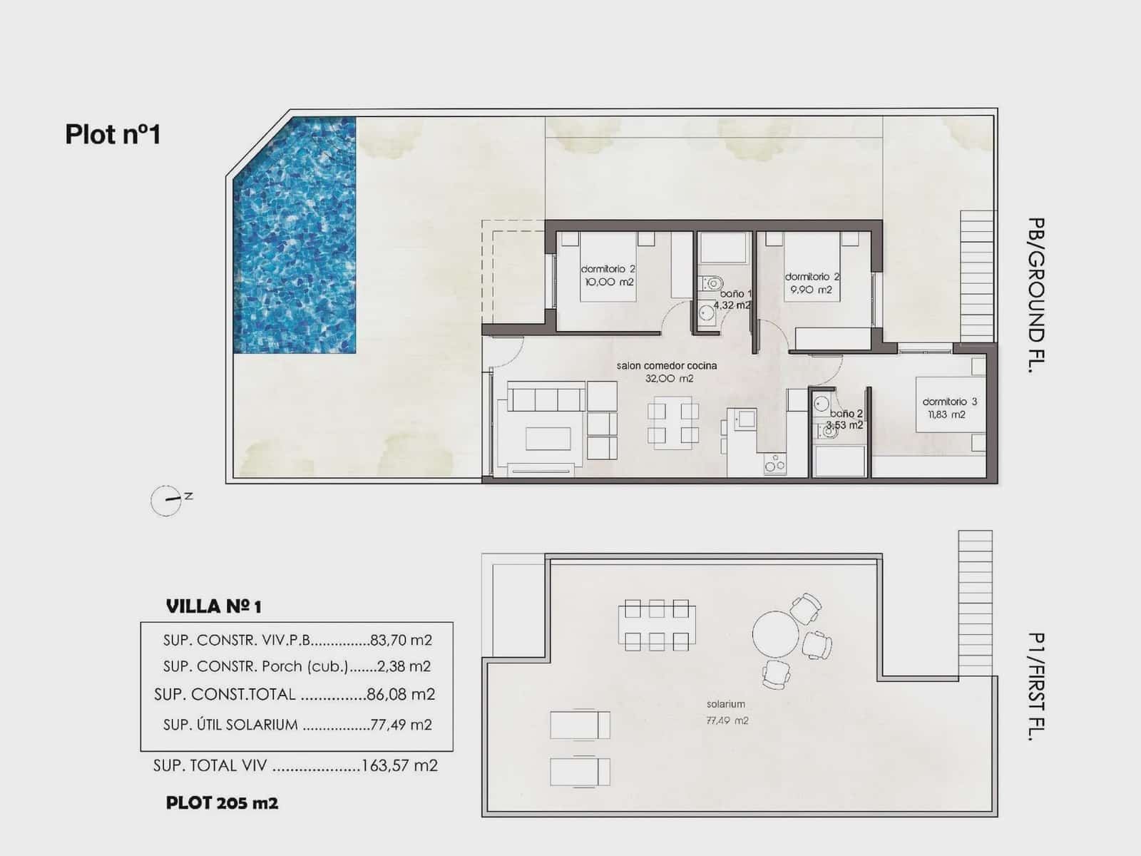 3 chambre Villa/Maison à vendre à Pilar de la Horadada avec garage - 480 000 € (Ref: 9961284)