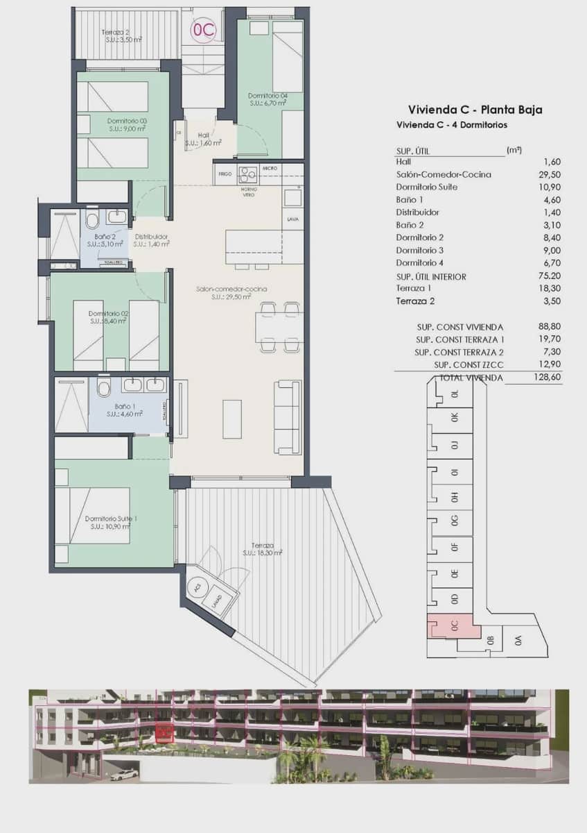 4 sovrum Lägenhet till salu i Benijofar med pool garage - 308 000 € (Ref: 9961313)