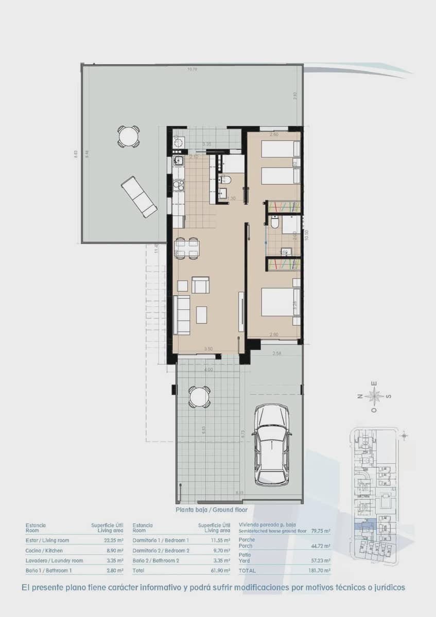 2 soverom Bungalow til salgs i Pilar de la Horadada med svømmebasseng garasje - € 369 900 (Ref: 9961331)